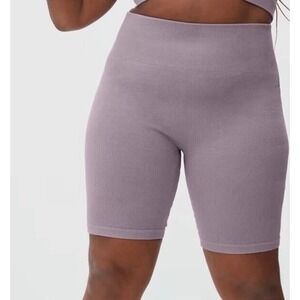 NWT Everlane Size XL/XXL Purple Biker Shorts Stretch High‎ Waisted 7" Inseam